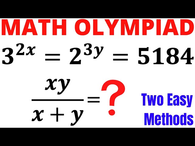 Learn TWO Methods | Olympiad Math | Solve for xy/(x+y) | Math Olympiad Preparation