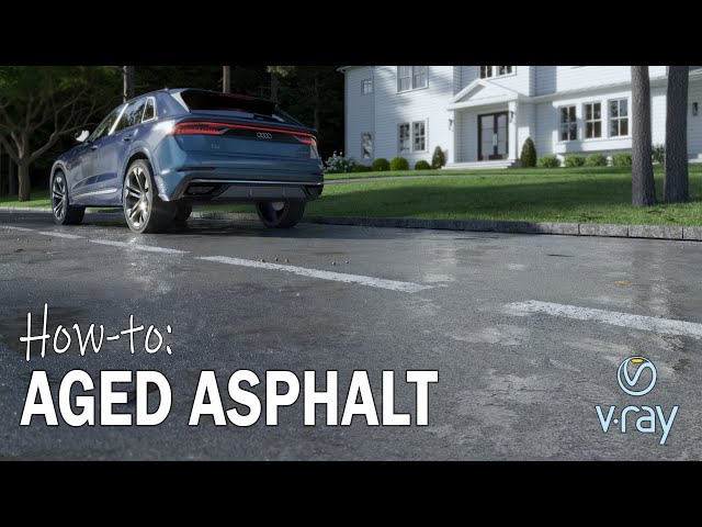 Aged Asphalt PBR Material Tutorial - Wet and Dry Roads and Streets - Vray / 3ds.