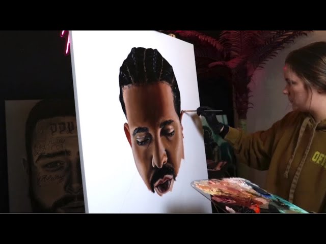Drake Oil Painting - Time Lapse