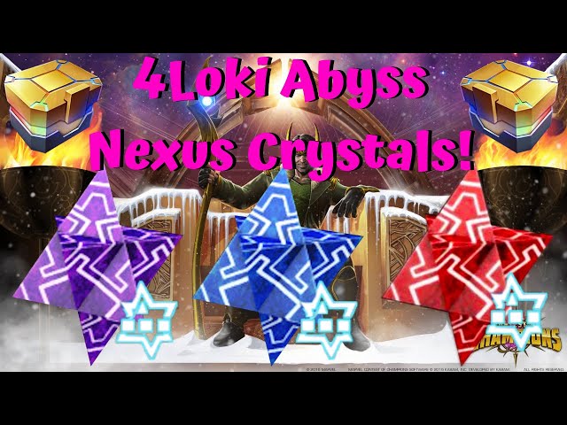 4Loki Abyss Nexus Crystals Opening! Mystic! Cosmic! Skill! Mutant! - Marvel Contest of Champions