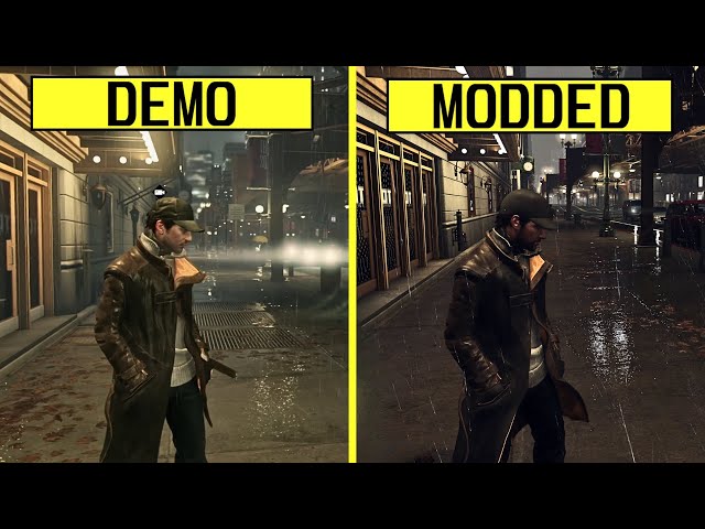 Watch Dogs E3 2012 Demo vs Retail Modded ( E3 2012 Reimagining Mod) PC RTX 4080 Graphics Comparison