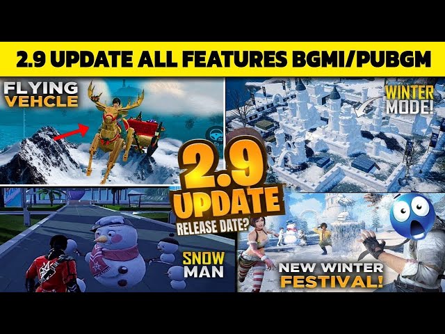 BGMI New Update 2.9 | ALL NEW FEATURES | Snow Festival Mode - PUBG 2.9 Update is Hear 😍