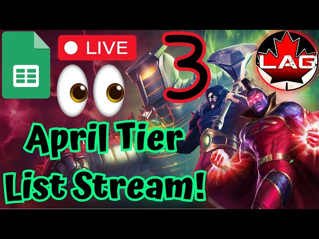 PART3 Working On April Tier List Live Come Help Out! New Serpent & Destroyer! Rebalanced Gladiator!
