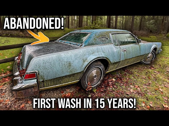 Disaster Barnyard Find | Lincoln Continental | First Wash in 15 Years! | Car Detailing Restoration