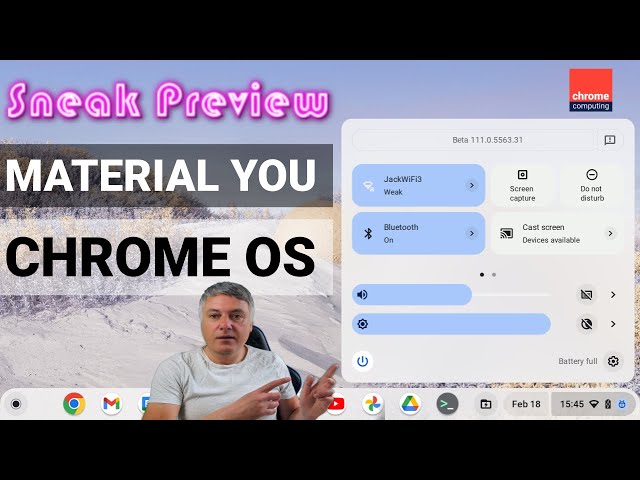 Material You on Chrome OS - How Material You will look like on your Chromebook