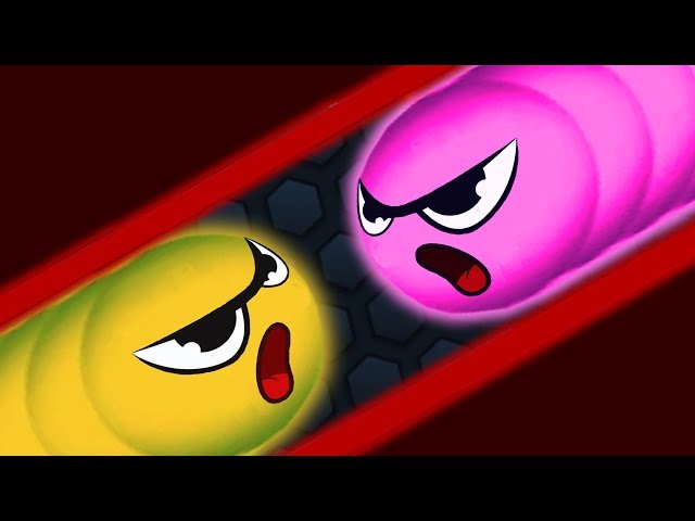 Slither.io 1 Pro Hacker Snake vs Troll Noob Snakes Epic Slitherio Gameplay!