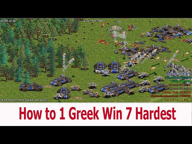 1 Greek Vs 7 Hardest Computer AOE 1 Gameplay