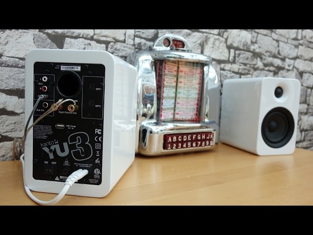 The Kanto YU3 Powered bookshelf speakers with Bluetooth