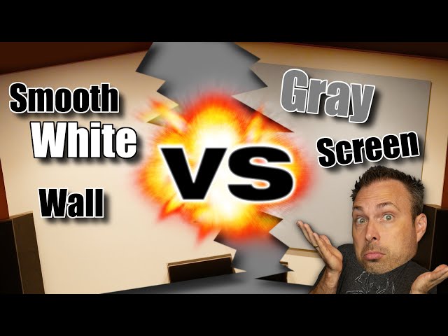 144" DIY Home Theater Projector Screen - Carl's Place FlexiGray VS Smooth Finish White Painted Wall