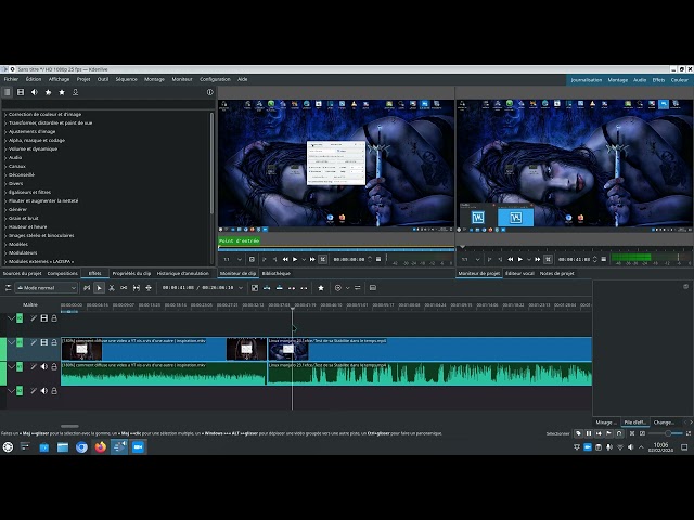 Kdenlive video editor Linux/ probleme vitesse video