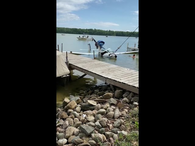 Video shows plane that crashed in Newaygo County pulled from Hardy Dam Pond