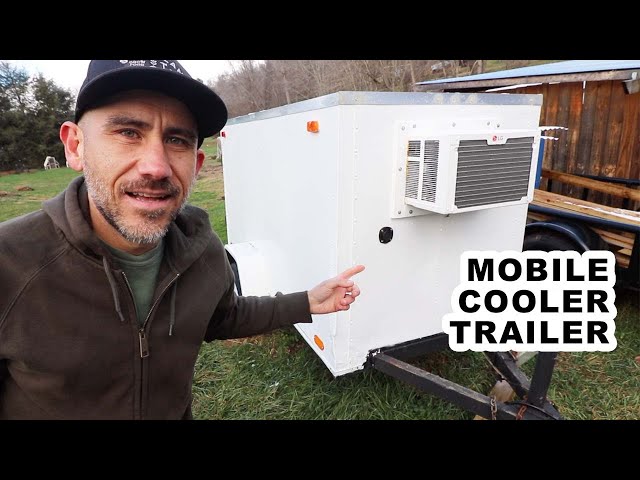 How to Build a Portable Fridge Cooler (4x8 Enclosed Trailer Time-lapse)