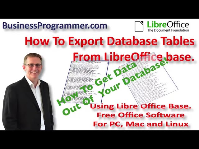 How to Export Data From A LibreOffice Base Database Table hsqldb