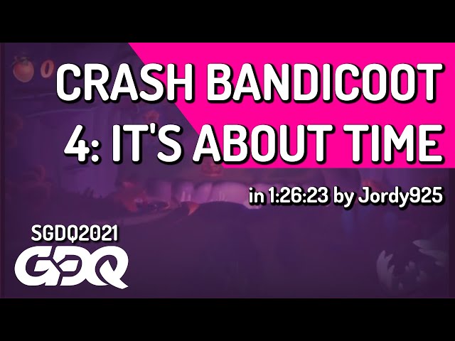 Crash Bandicoot 4: It's About Time by Jordy925 in 1:26:23 - Summer Games Done Quick 2021 Online