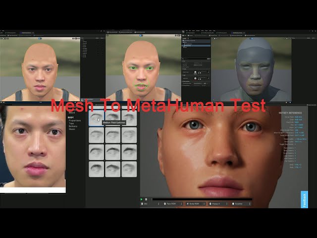 Mesh To MetaHuman Fast Forwarded Test