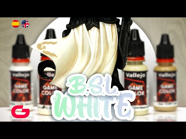 How to paint WHITE using B.S.L. Vallejo System (only 4 colors)