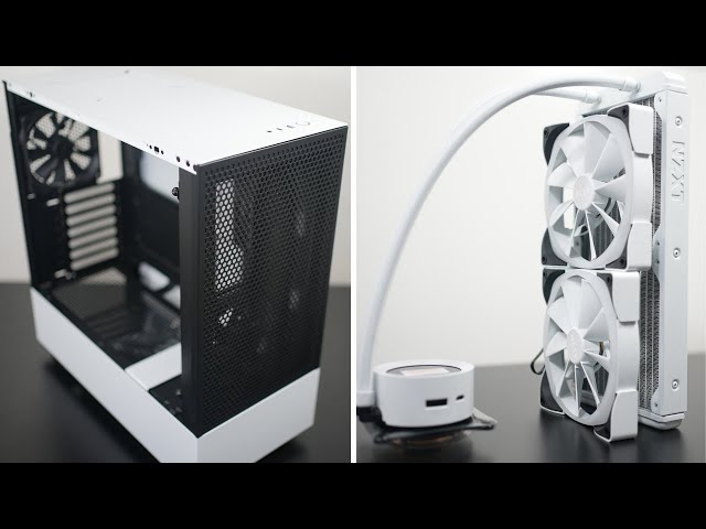 NEW NZXT H510 Flow + WHITE Kraken Z63 RGB AIO Unboxing + First Impressions!
