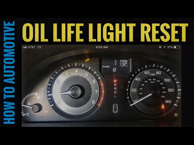 How to Reset the Oil Life Light on a 2011-2016 Honda Odyssey