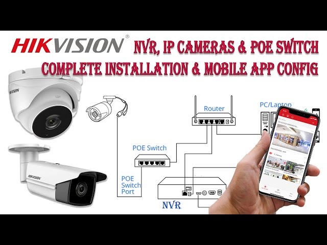 Hikvision Latest Version NVR, IP Camera & Poe Switch Complete installation setup and Hikconnect app