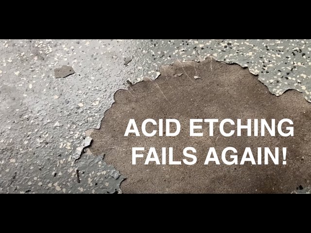 Replacing a NOT professionally installed epoxy garage floor. Acid etching failed...AGAIN