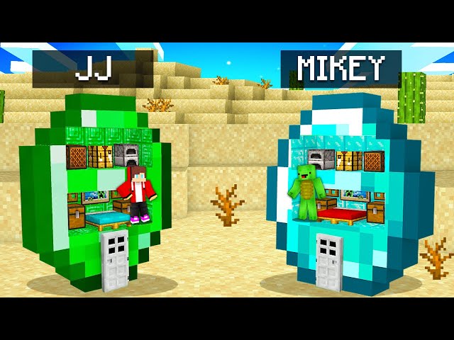 Mikey DIAMOND vs JJ EMERALD Tiny Base in Minecraft (Maizen)