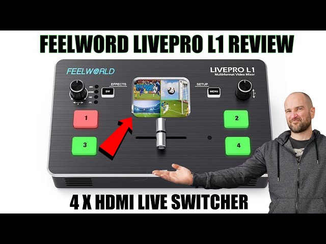 Feelworld LivePro L1: 4 x HDMI Live Switching System Made for OBS!