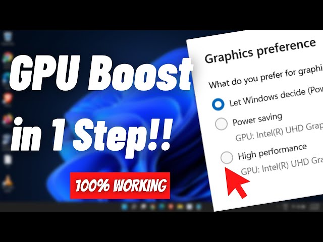 How To Boost GPU For Gaming On Windows 11 | Increase Graphics Card Performance for Gaming