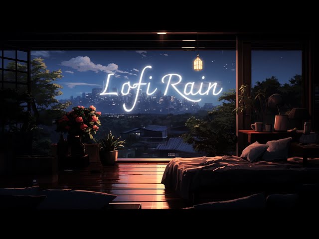 Cozy Rainy Night in Bed - Beat Lofi Mix [Lofi Hip Hop & Rain Sounds]