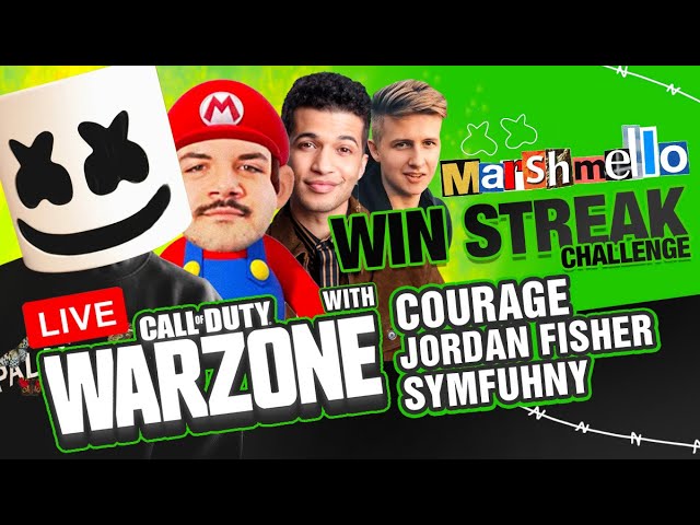 🔴 Marshmello's Call of Duty Warzone Win Streak w/ CourageJD + Jordan Fisher & Symfuhny!
