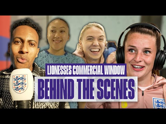 Tiktok Challenges, New Kit Poses & Mancunian Accents | Behind The Scenes Lionesses Commercial Window