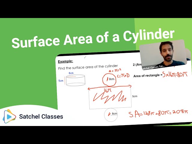 Surface Area of a Cylinder | Maths | Satchel Classes