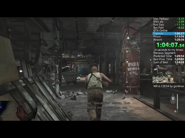 Max Payne 3 Glitchless% Grind - Running out of ammo ruins WR Hopes - Keyboard Sounds ASMR