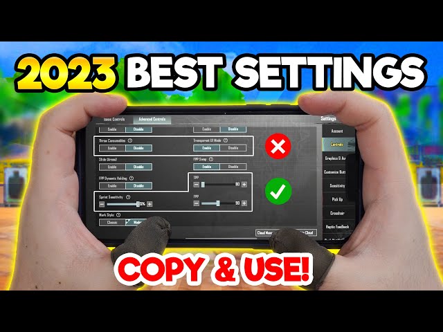 2023 Best Basic & Advanced Settings/Controls | Chinese Pro Tips | PUBG MOBILE
