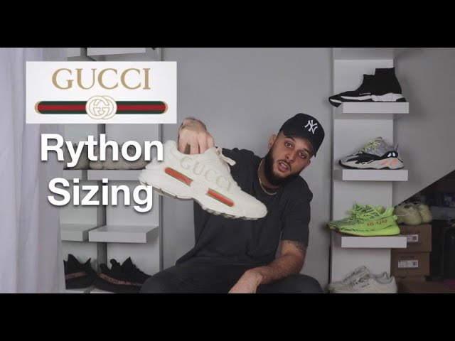 WATCH BEFORE YOU BUY. GUCCI RHYTON SNEAKERS SIZING.