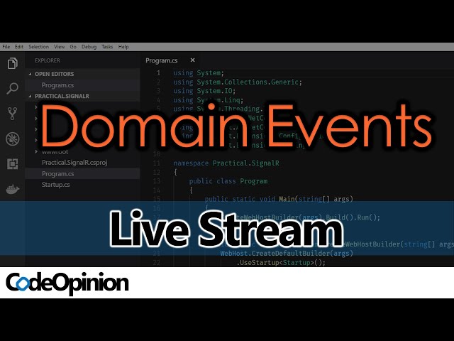 Implementing Domain Events with Entity Framework Core | LIVE CODING