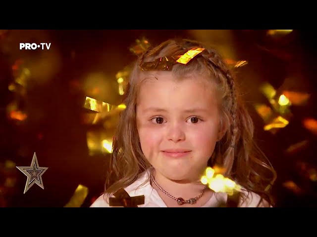 Românii au talent 2023 | Amira Olosutean a primit Golden Buzz la doar 6 ani