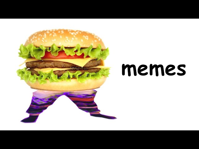wearing burger pants & looking at memes