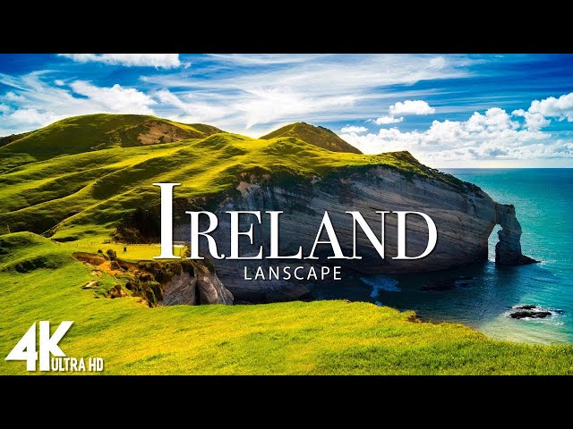 FLYING OVER IRELAND (4K UHD) - Relaxing Music Along With Beautiful Nature Videos - 4K Video HD