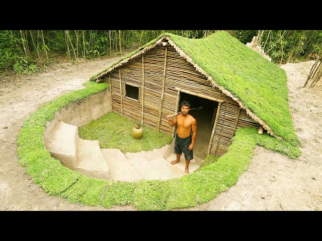 Build Secret Underground Grass House