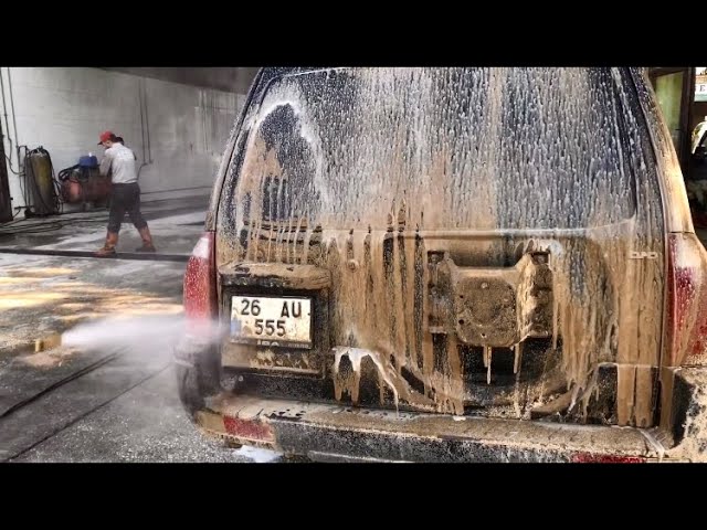 DIRTIEST 4x4 OFF-ROAD JEEP EVER ! How to wash dirty jeep 🤮 ? Clean #ASMR