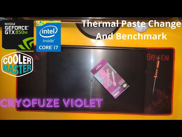 Acer V3-772G - Dust Clean, Thermal Paste Change And Benchmark - Cooler Master CryoFuze Violet - 2024