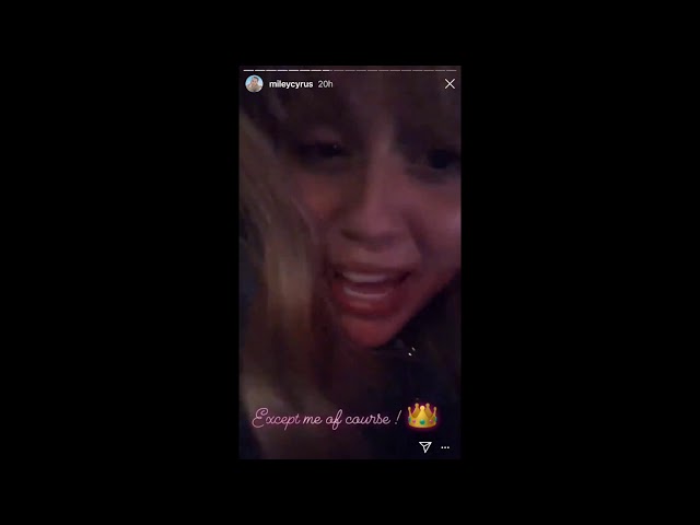 Miley Cyrus Instagram Story about being Hannah Montana