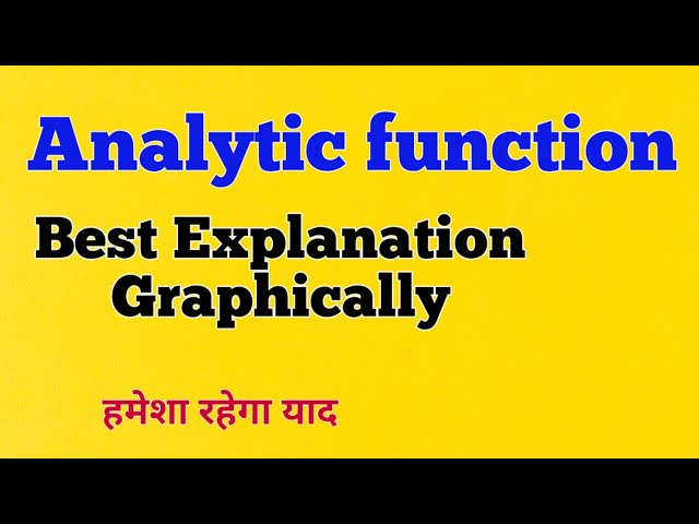 #1 analytic functions|analytic function in hindi|complex analysis video lectures