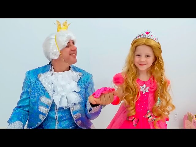 Nastya y papá con un vestido de barbie para la fiesta | recopilacion de videos para niños