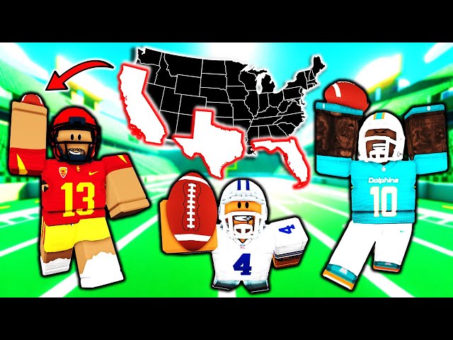 Scoring a TOUCHDOWN in All 50 STATES in Roblox Football!