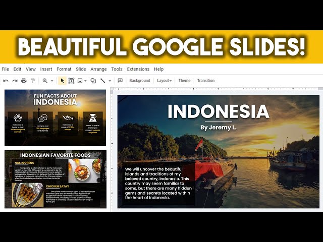 How to Make Google Slides Look Good & Professional! *full tutorial*