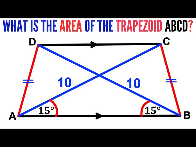 Can you find area of the Trapezoid ABCD? | (Trapezoid) | (Trapezium) | #math #maths | #geometry