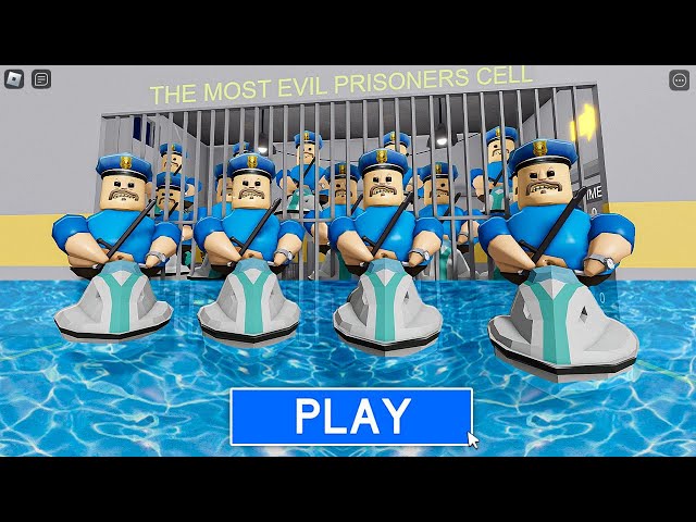 A LOT OF WATER BARRY! Obby Prison Run (FULL GAME) #Roblox