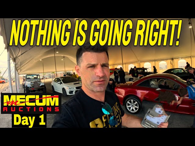 Day 1 was a Disaster! I tried selling 5 Cars at the Mecum Car Auction But Everything Went Wrong!