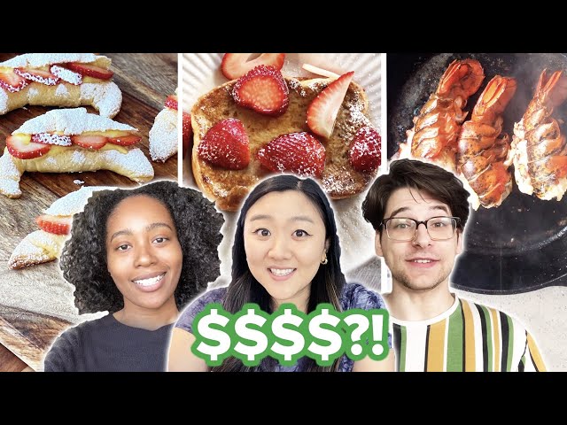 $2 vs. $10 vs. $100 Breakfast Budget Challenge • Tasty